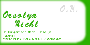 orsolya michl business card